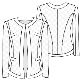 Patron ropa, Fashion sewing pattern, molde confeccion, patronesymoldes.com Coat 4700 LADIES Coats